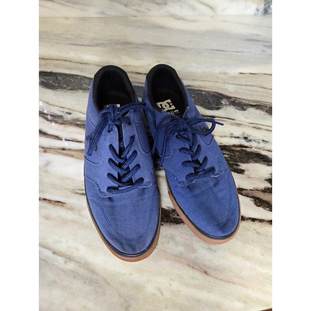 DC‎ Nyjah Vulc TX Skateboard Shoes Blue Gum Sole Men's Sz 9